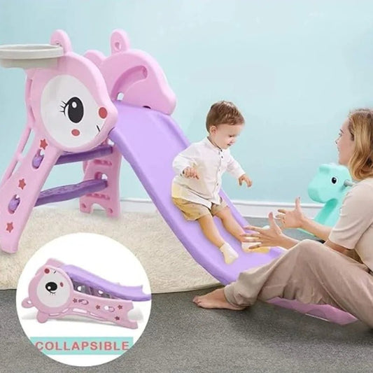 Kids Freestanding Slides with Basketball Hoop - itzy bitsy