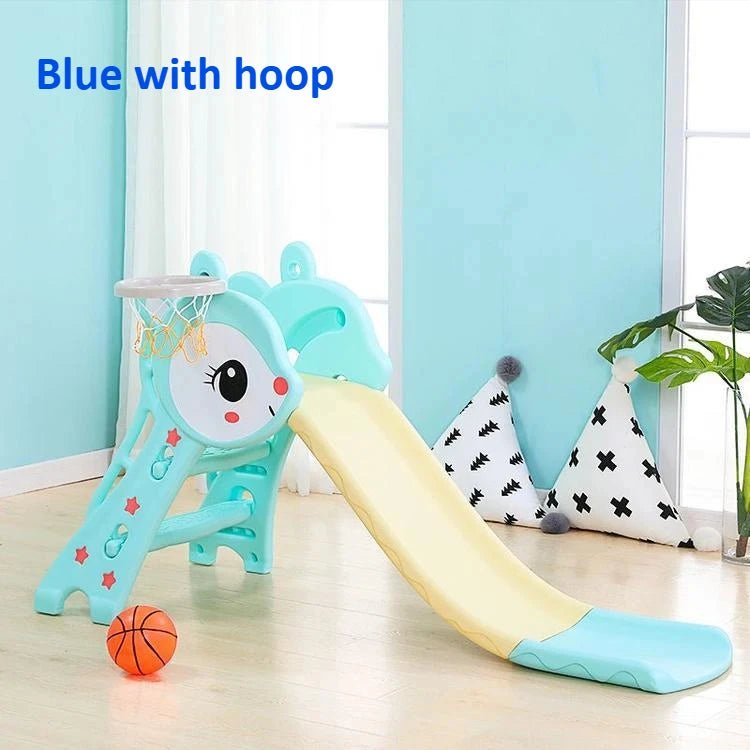 Kids Freestanding Slides with Basketball Hoop - itzy bitsy