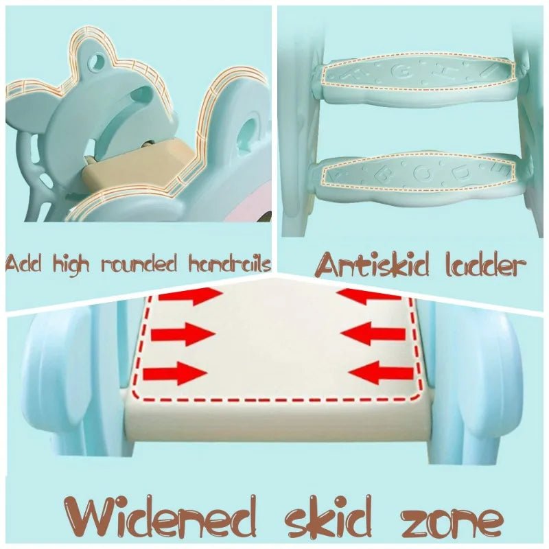 Kids Freestanding Slides with Basketball Hoop - itzy bitsy