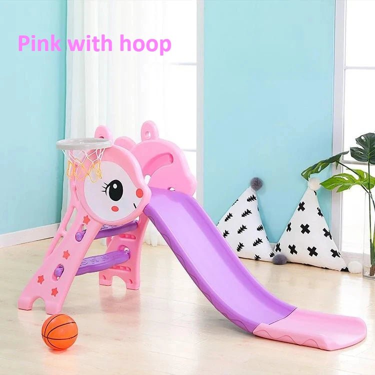 Kids Freestanding Slides with Basketball Hoop - itzy bitsy