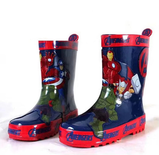 Kids Non - Slip Avenger Rain Boots - itzy bitsy