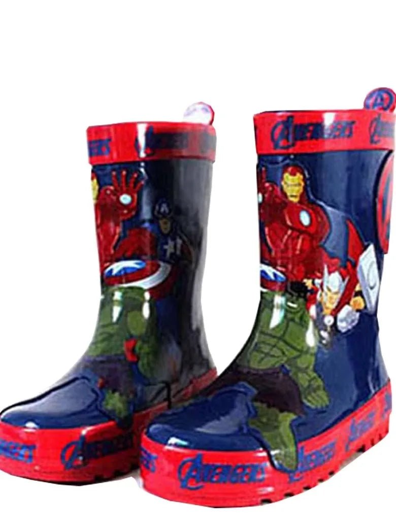 Kids Non - Slip Avenger Rain Boots - itzy bitsy