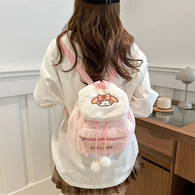 Kitty & Friends Embroidered Plush Backpack - itzy bitsy