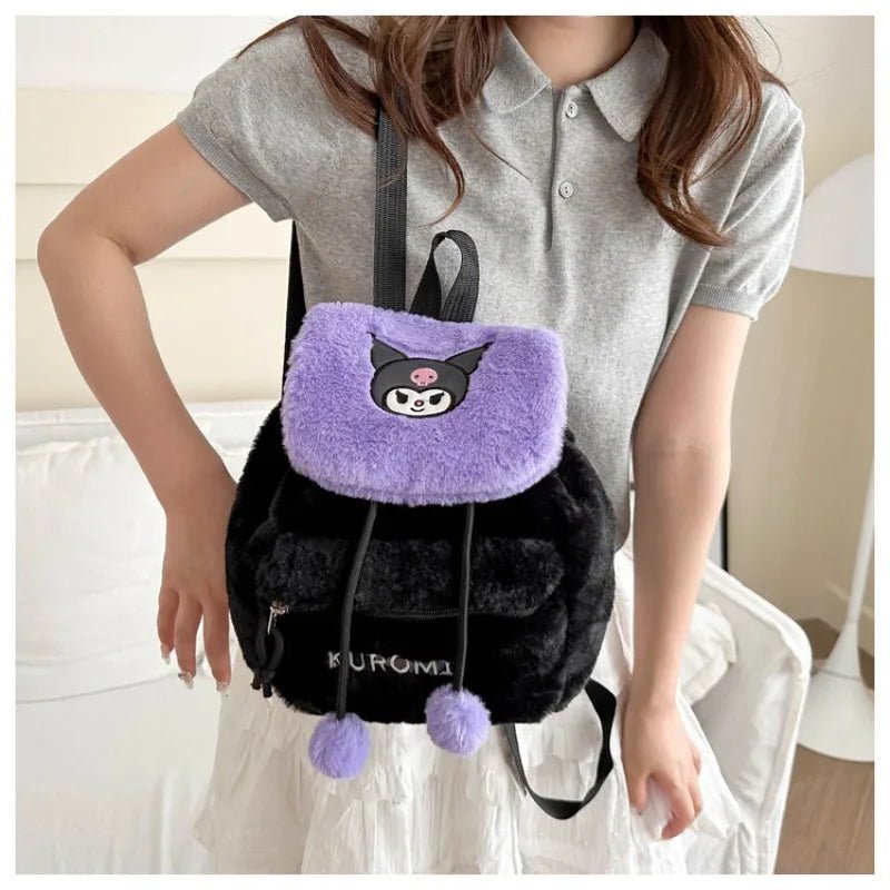 Kitty & Friends Embroidered Plush Backpack - itzy bitsy