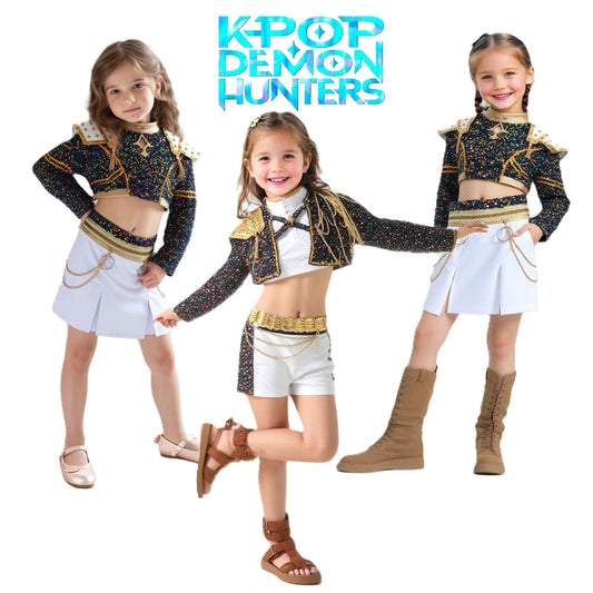 Girls K-Pop Demon Hunters Rumi Mira Zoey Cosplay Costume Set (Copy)