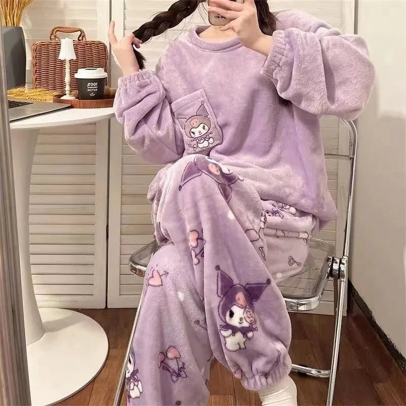 Kuromi Plush Pajama Sets - itzy bitsy