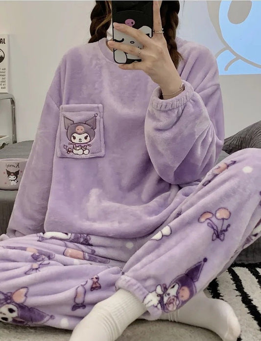 Kuromi Plush Pajama Sets - itzy bitsy