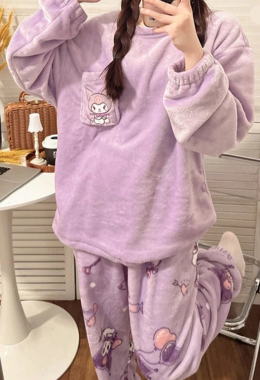 Kuromi Plush Pajama Sets - itzy bitsy
