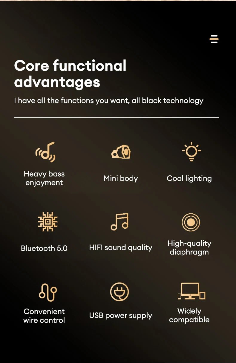 Lenovo A02 Audio Player Wireless Bluetooth Speaker HIFI Surround Sound For Phone & Computer - itzy bitsy