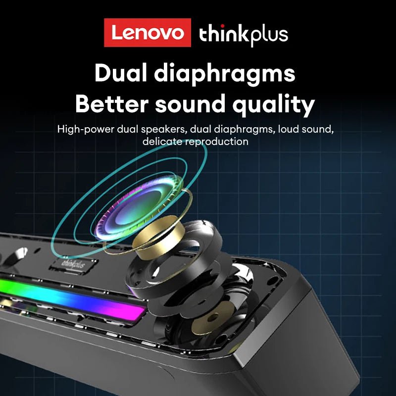 Lenovo B02 Bluetooth Stereo HiFi Heavy Bass Long Soundbar - itzy bitsy