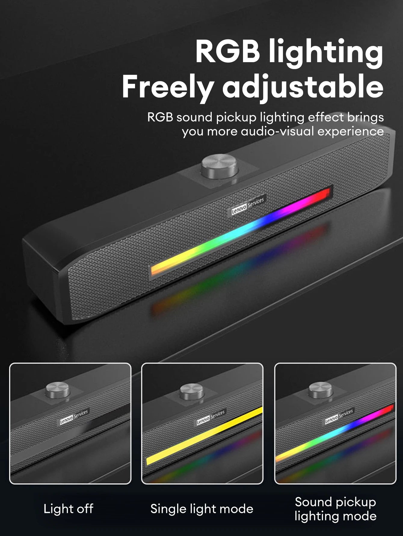 Lenovo B02 Bluetooth Stereo HiFi Heavy Bass Long Soundbar - itzy bitsy