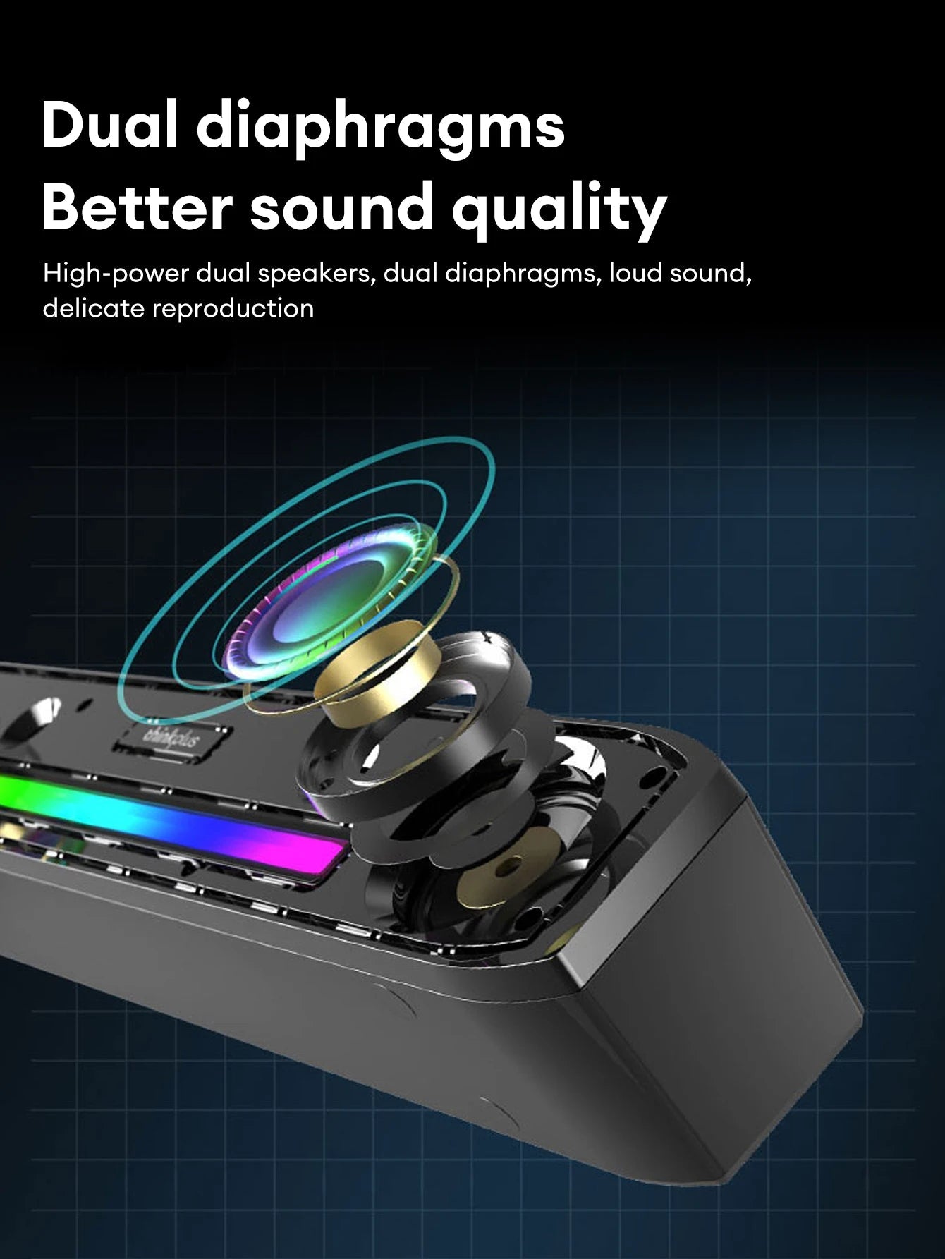 Lenovo B02 Bluetooth Stereo HiFi Heavy Bass Long Soundbar - itzy bitsy