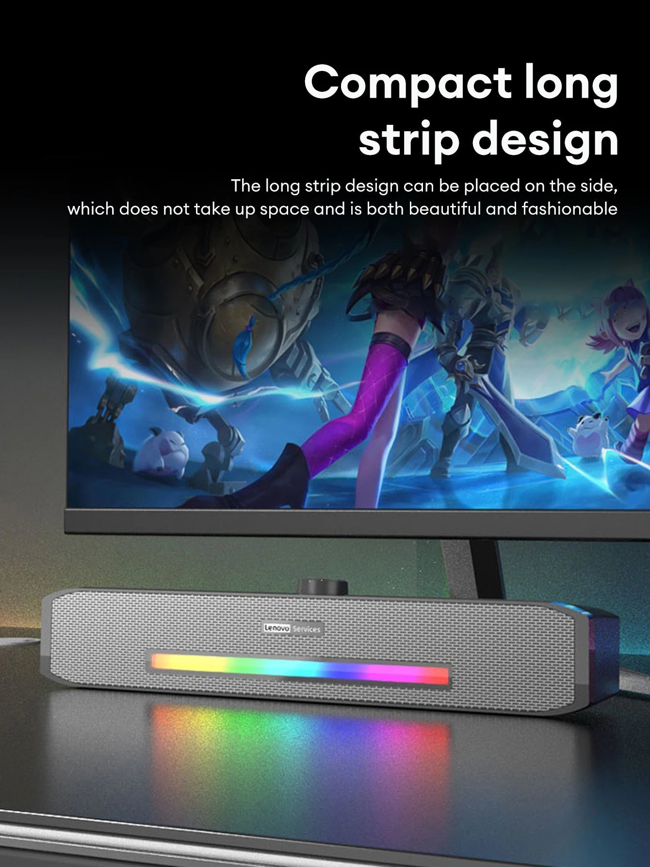 Lenovo B02 Bluetooth Stereo HiFi Heavy Bass Long Soundbar - itzy bitsy