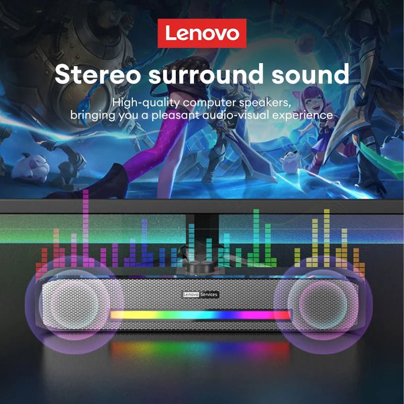 Lenovo B02 Bluetooth Stereo HiFi Heavy Bass Long Soundbar - itzy bitsy