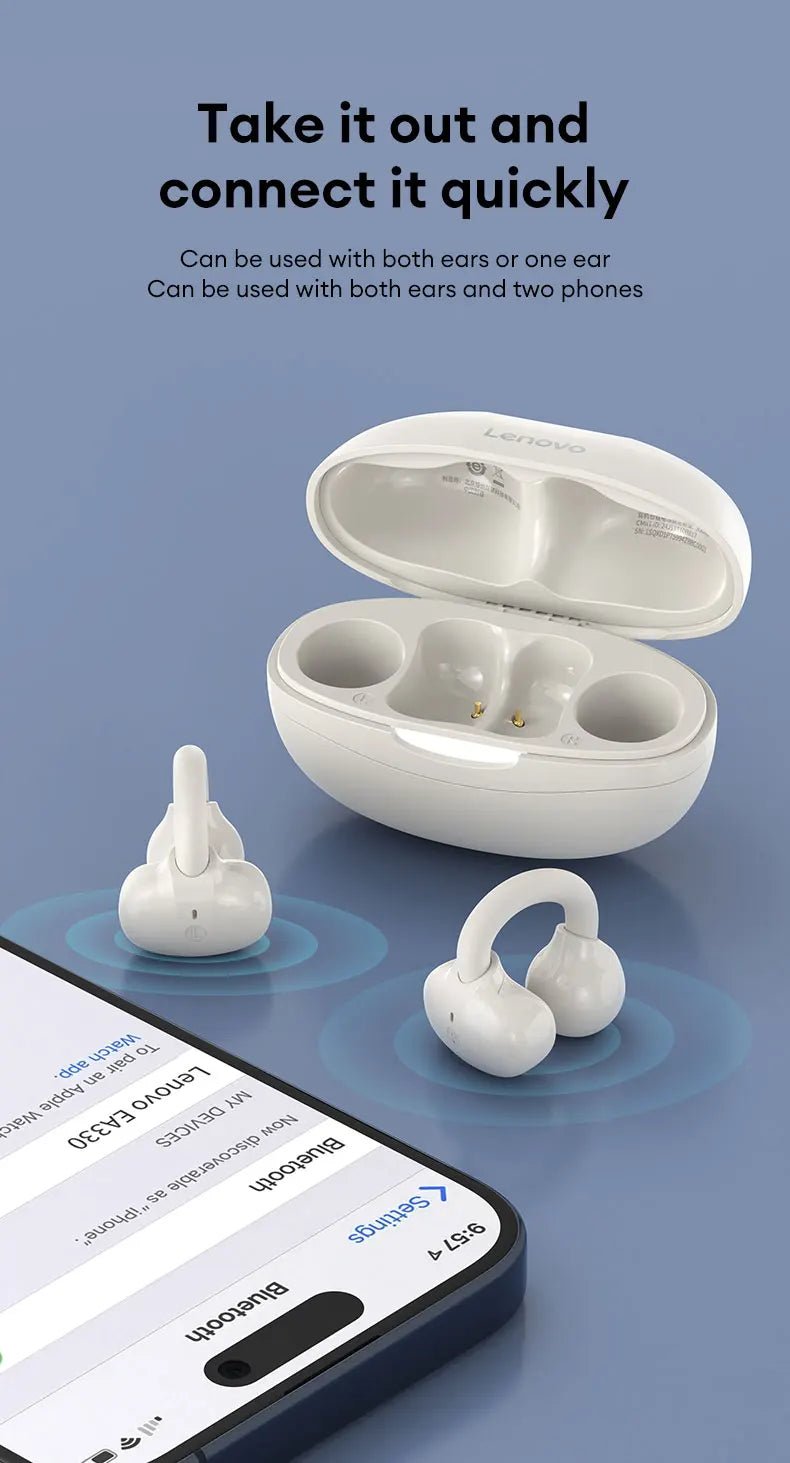 Lenovo EA330 Wireless V5.4 Ear Clip - itzy bitsy