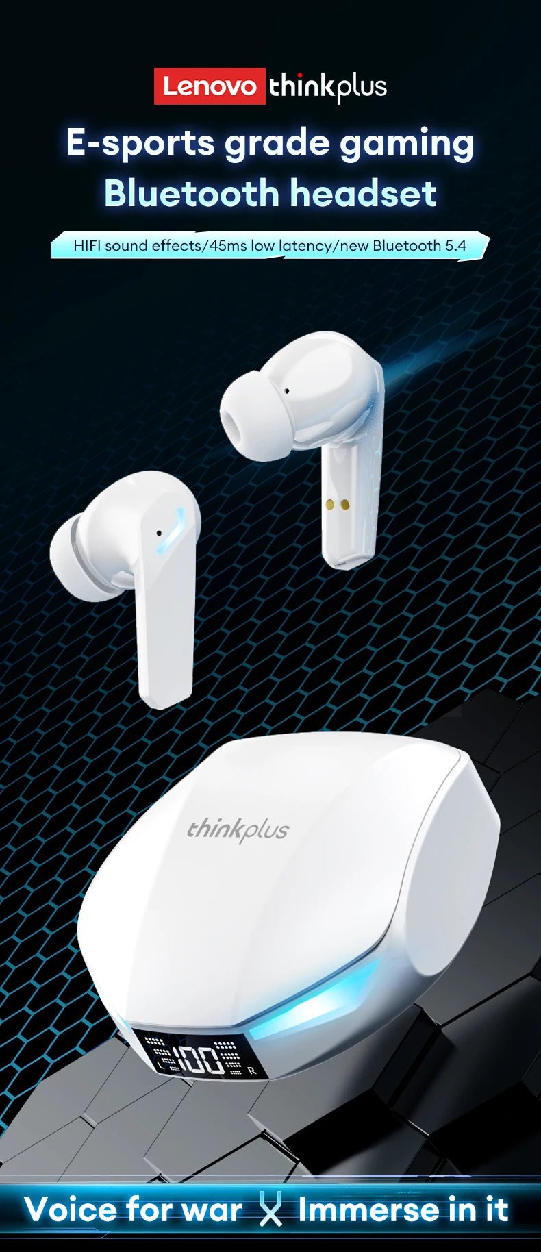 Lenovo GM2 PRO MAX Wireless v5.4 Earbuds - itzy bitsy