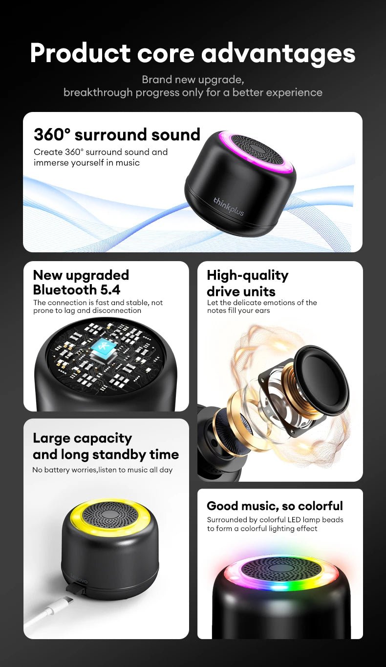 Lenovo K14 PRO Wireless Surround Music RGB Gaming Speaker - itzy bitsy