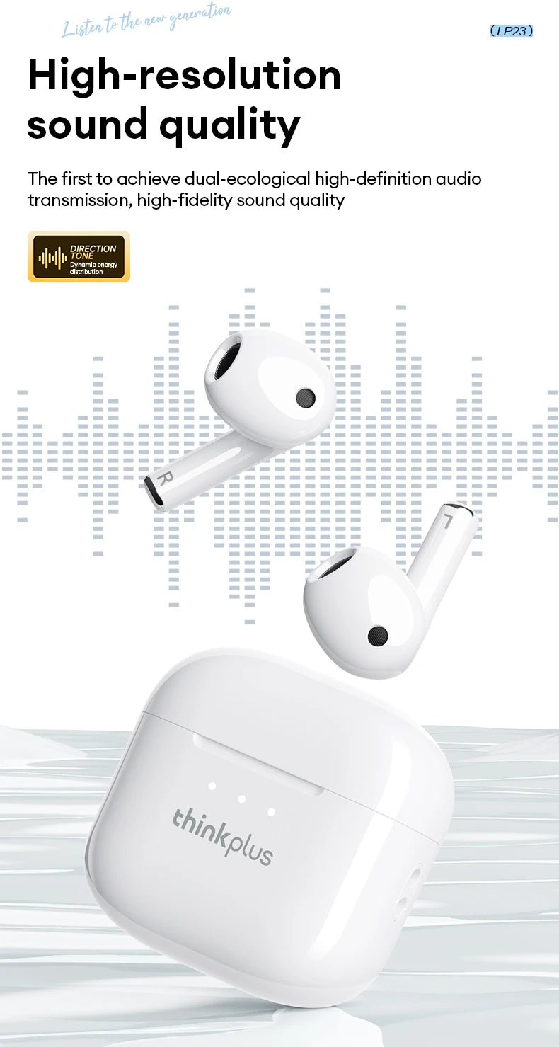 Lenovo LP23 Wireless v5.4 HiFi With Mic Earbuds - itzy bitsy