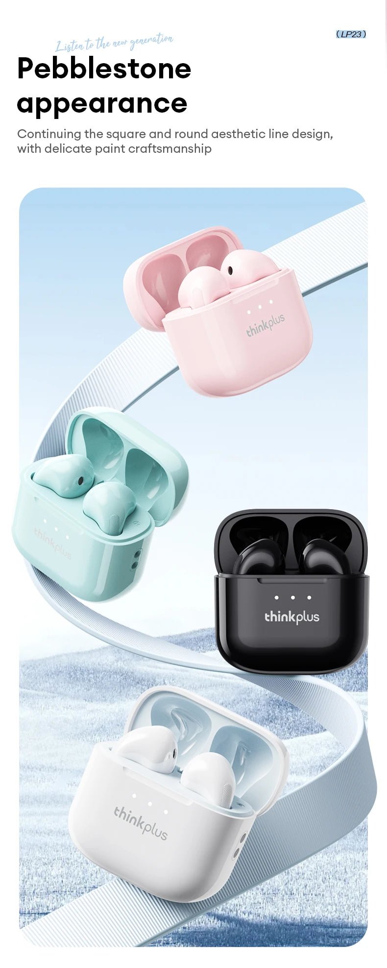 Lenovo LP23 Wireless v5.4 HiFi With Mic Earbuds - itzy bitsy