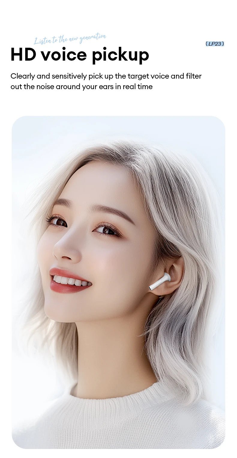 Lenovo LP23 Wireless v5.4 HiFi With Mic Earbuds - itzy bitsy