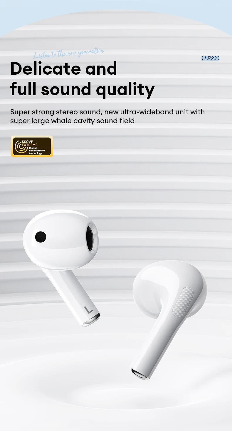 Lenovo LP23 Wireless v5.4 HiFi With Mic Earbuds - itzy bitsy