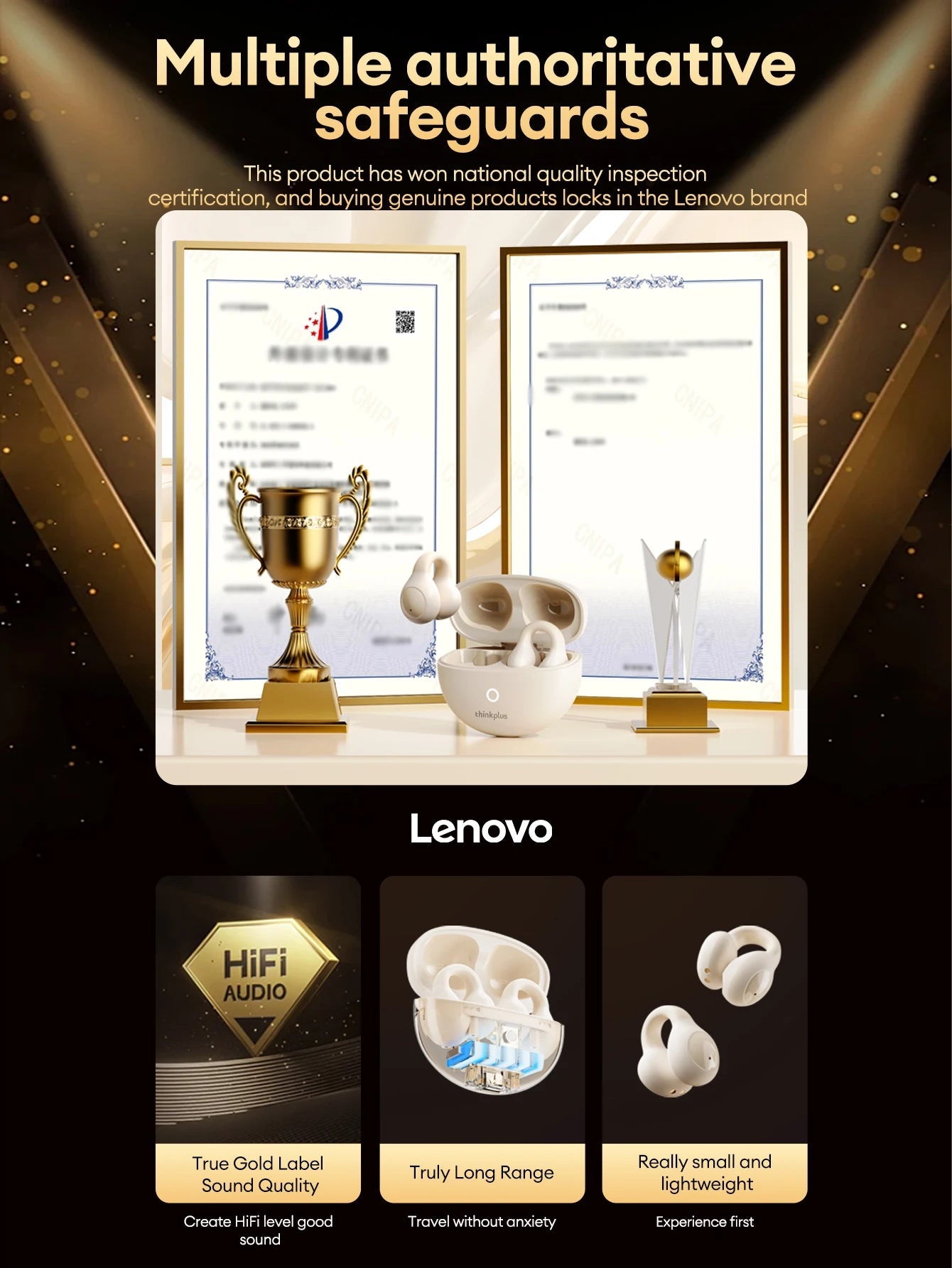 Lenovo LP25 OWS Wireless Ear Clip With Mic - itzy bitsy