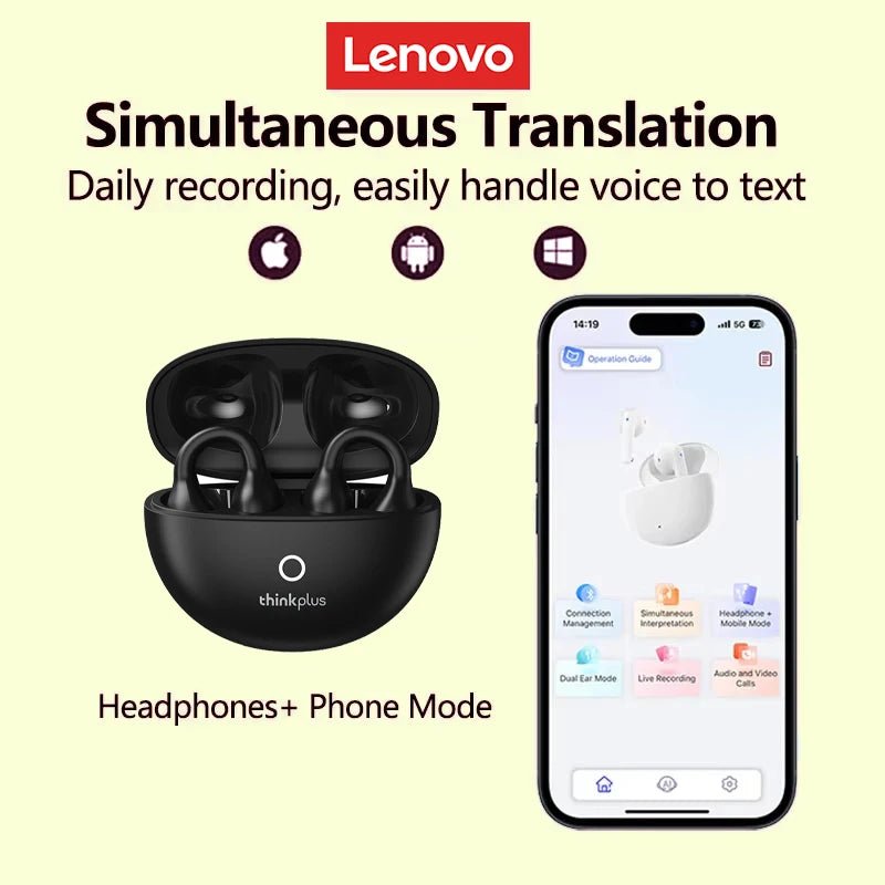 Lenovo LP25 Wireless v5.4 HIFI AI Real - Time Translators Earbuds - itzy bitsy