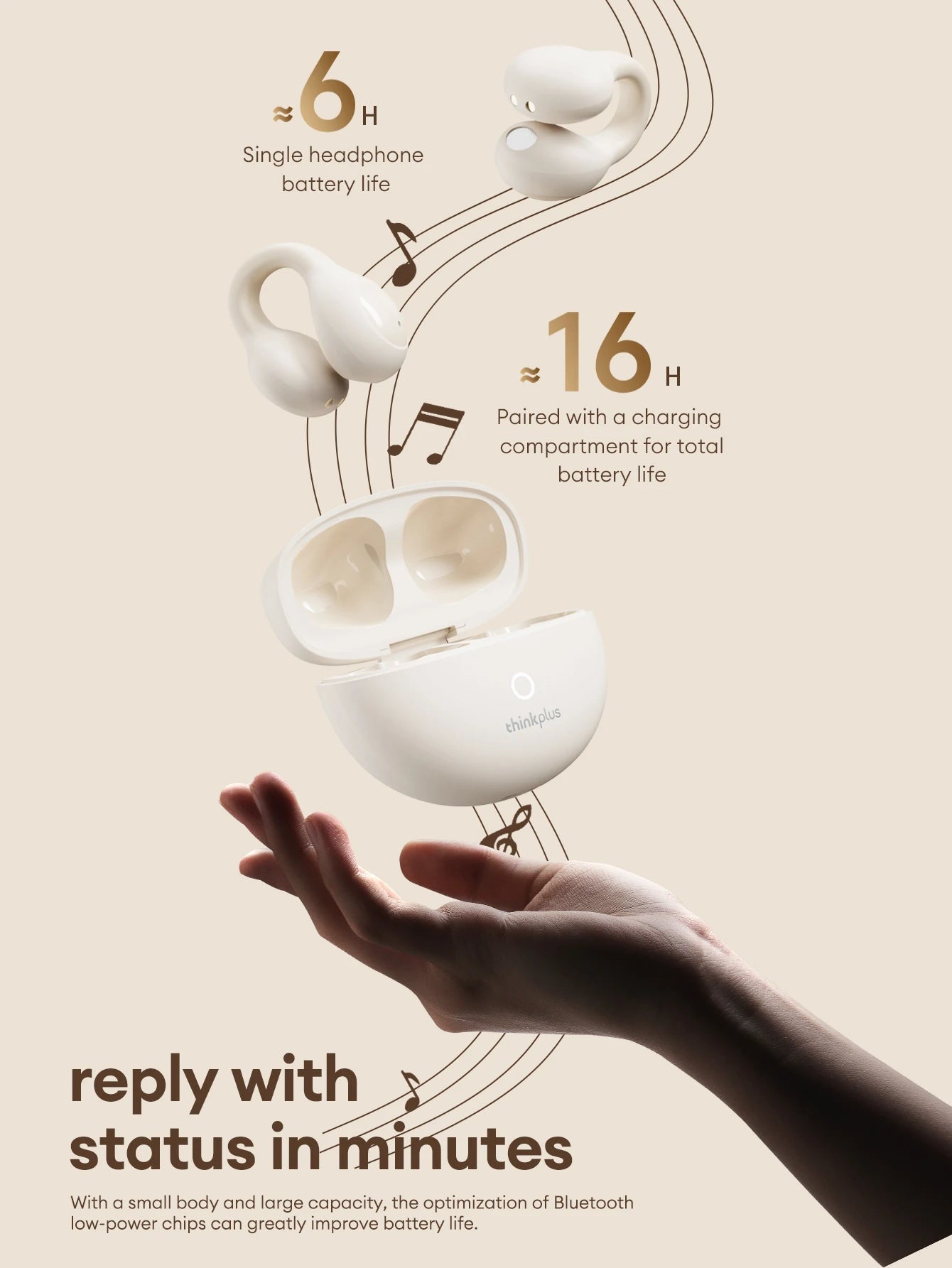 Lenovo LP25 Wireless v5.4 HIFI AI Real - Time Translators Earbuds - itzy bitsy