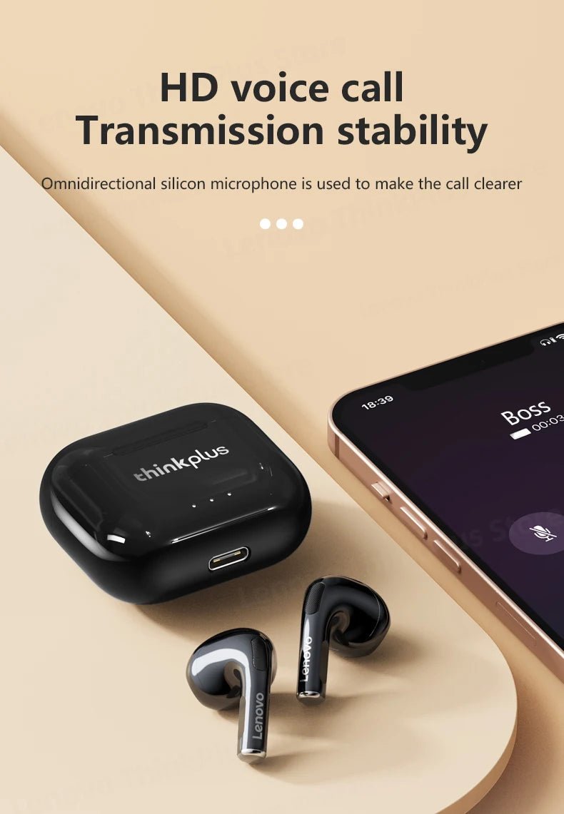 Lenovo LP40 Plus Wireless Earbuds With Mic - itzy bitsy