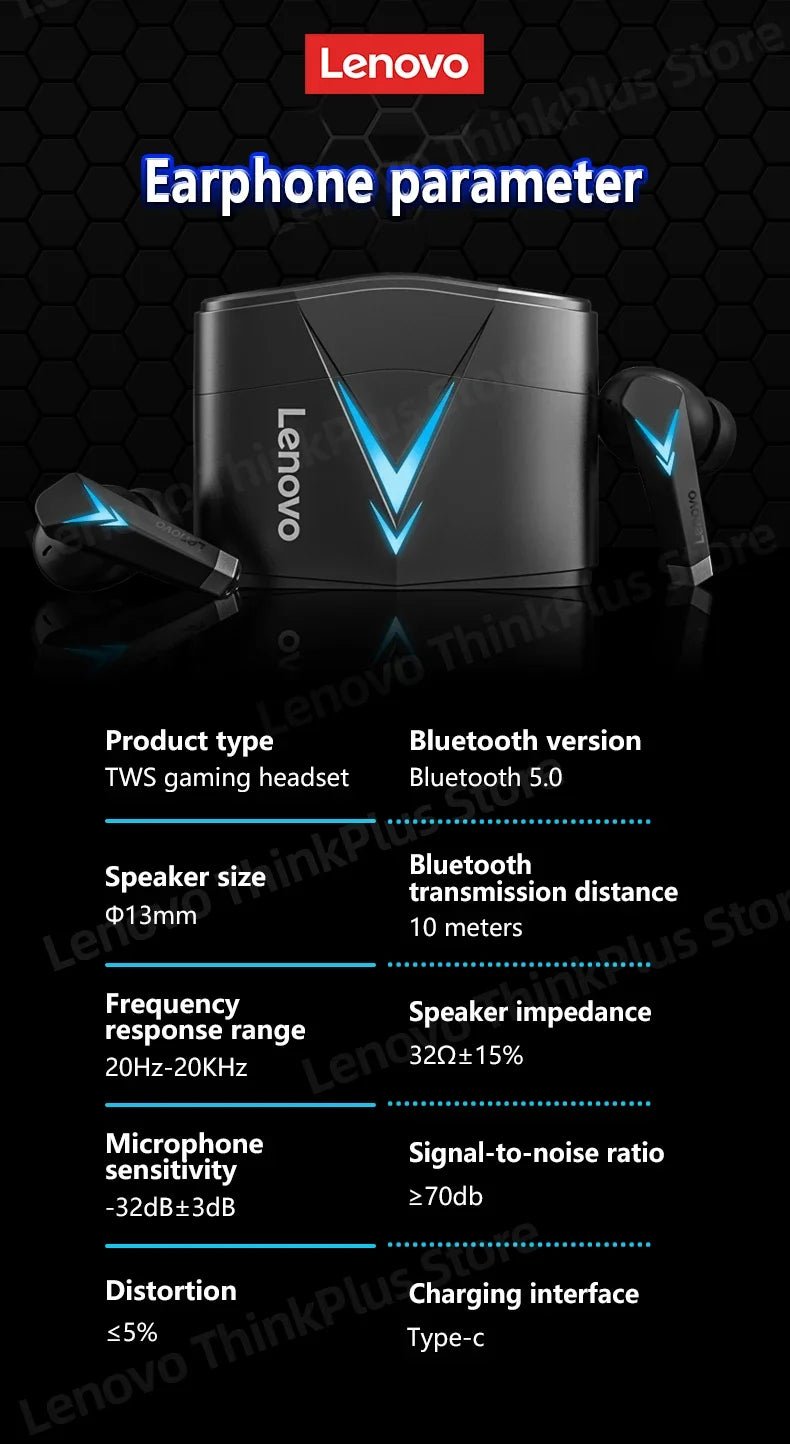 Lenovo LP6 TWS Wireless HiFi Earbuds - itzy bitsy