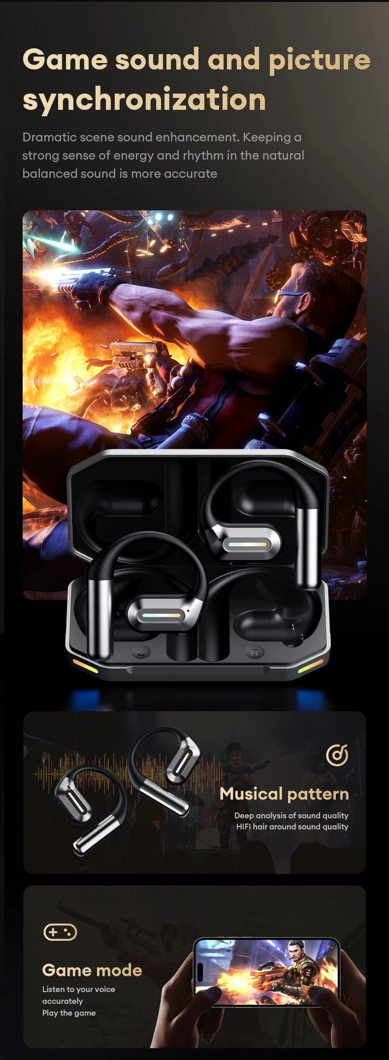 Lenovo LP73 Wireless Ear Hook Earbuds - itzy bitsy