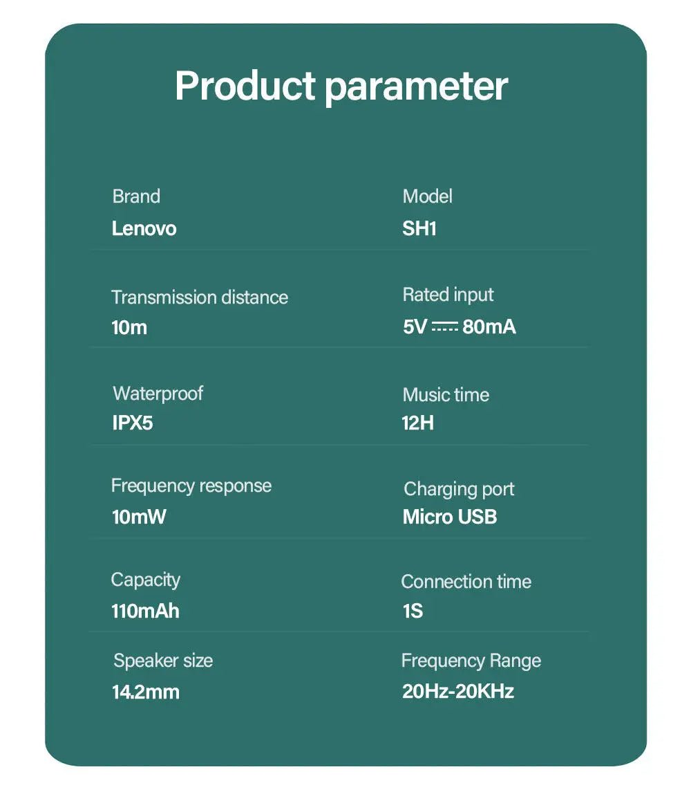 Lenovo SH1 Wireless Magnetic Neckband Headset With Mic - itzy bitsy
