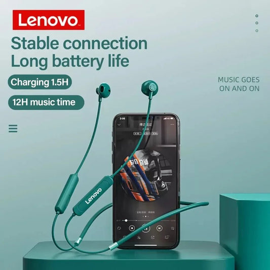 Lenovo SH1 Wireless Magnetic Neckband Headset With Mic - itzy bitsy