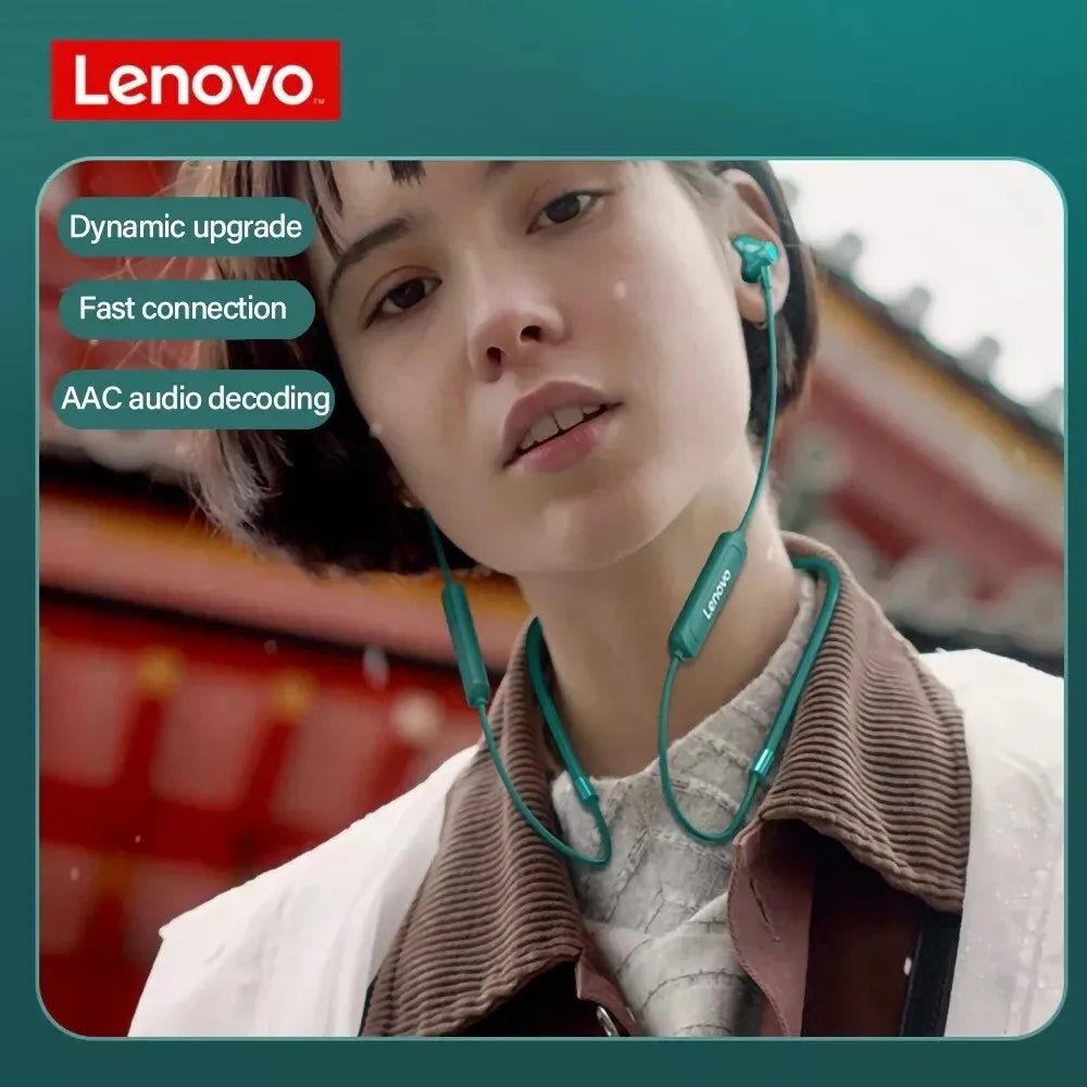 Lenovo SH1 Wireless Magnetic Neckband Headset With Mic - itzy bitsy