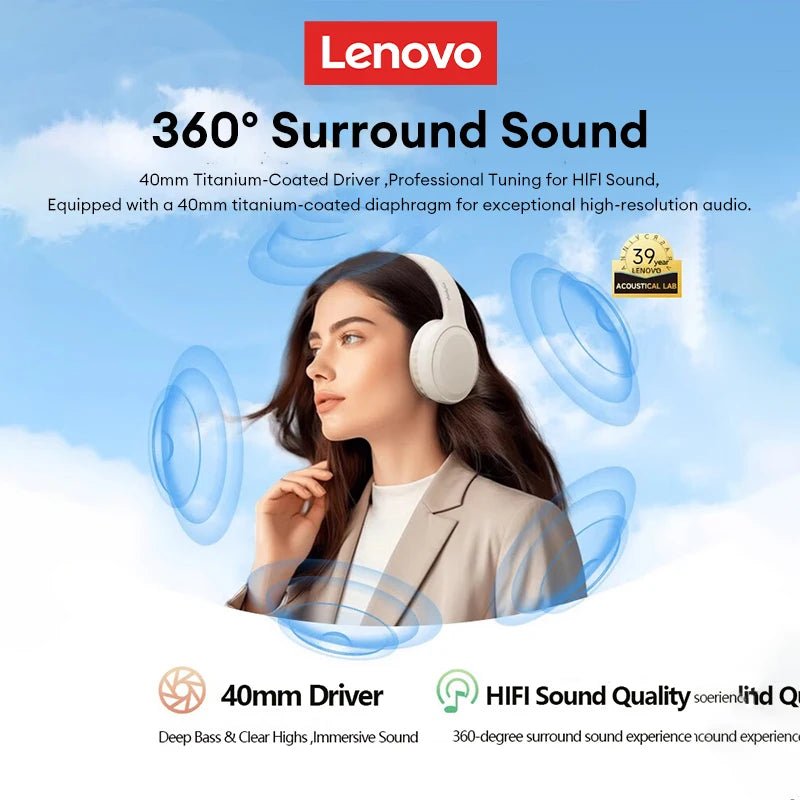 Lenovo TH30 Wireless HiFi Headphone - itzy bitsy