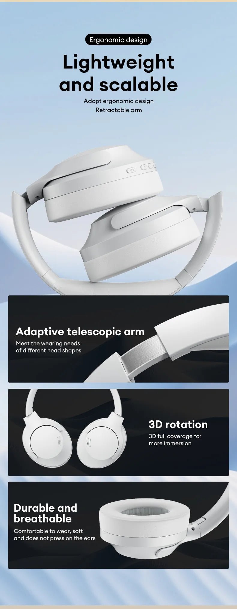 Lenovo Th46 Wireless V5.4 Scalable Headphones - itzy bitsy