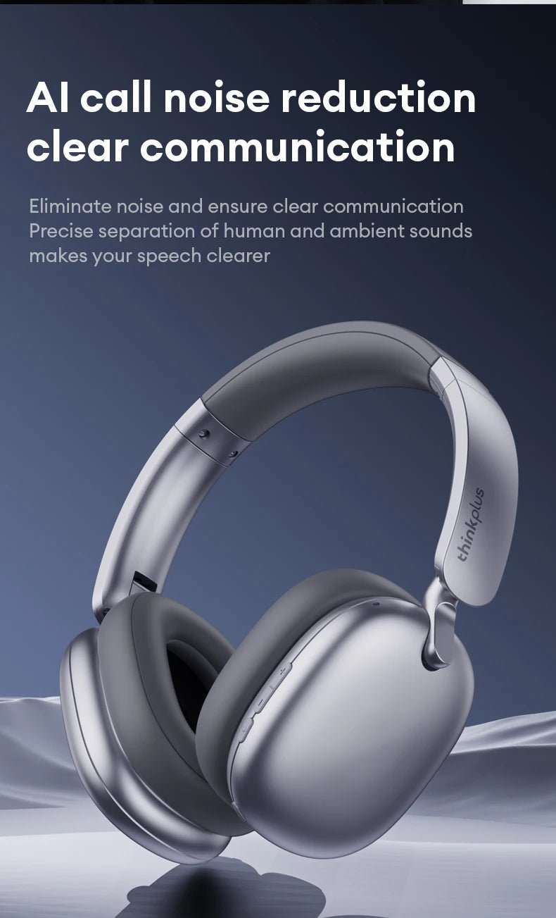 Lenovo TH60 Wireless v5.4 HIFI 40MM Pro Max Headphones With Mic - itzy bitsy