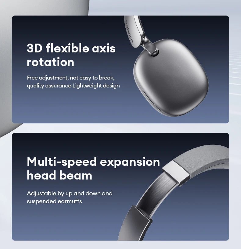 Lenovo TH60 Wireless v5.4 HIFI 40MM Pro Max Headphones With Mic - itzy bitsy