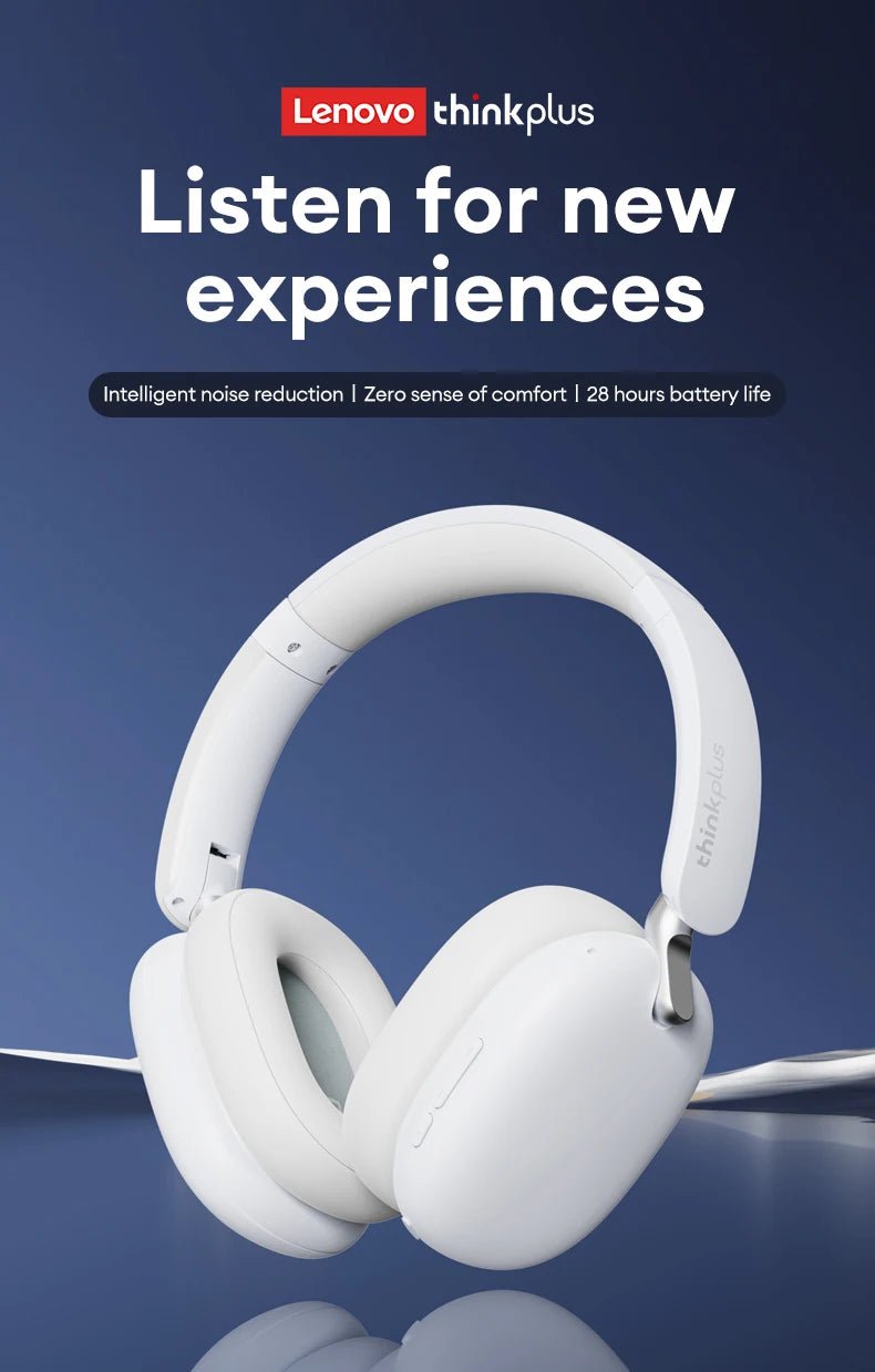 Lenovo TH60 Wireless v5.4 HIFI 40MM Pro Max Headphones With Mic - itzy bitsy