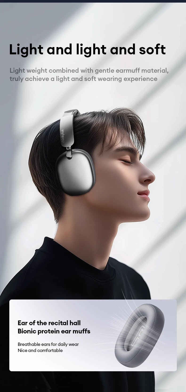 Lenovo TH60 Wireless v5.4 HIFI 40MM Pro Max Headphones With Mic - itzy bitsy