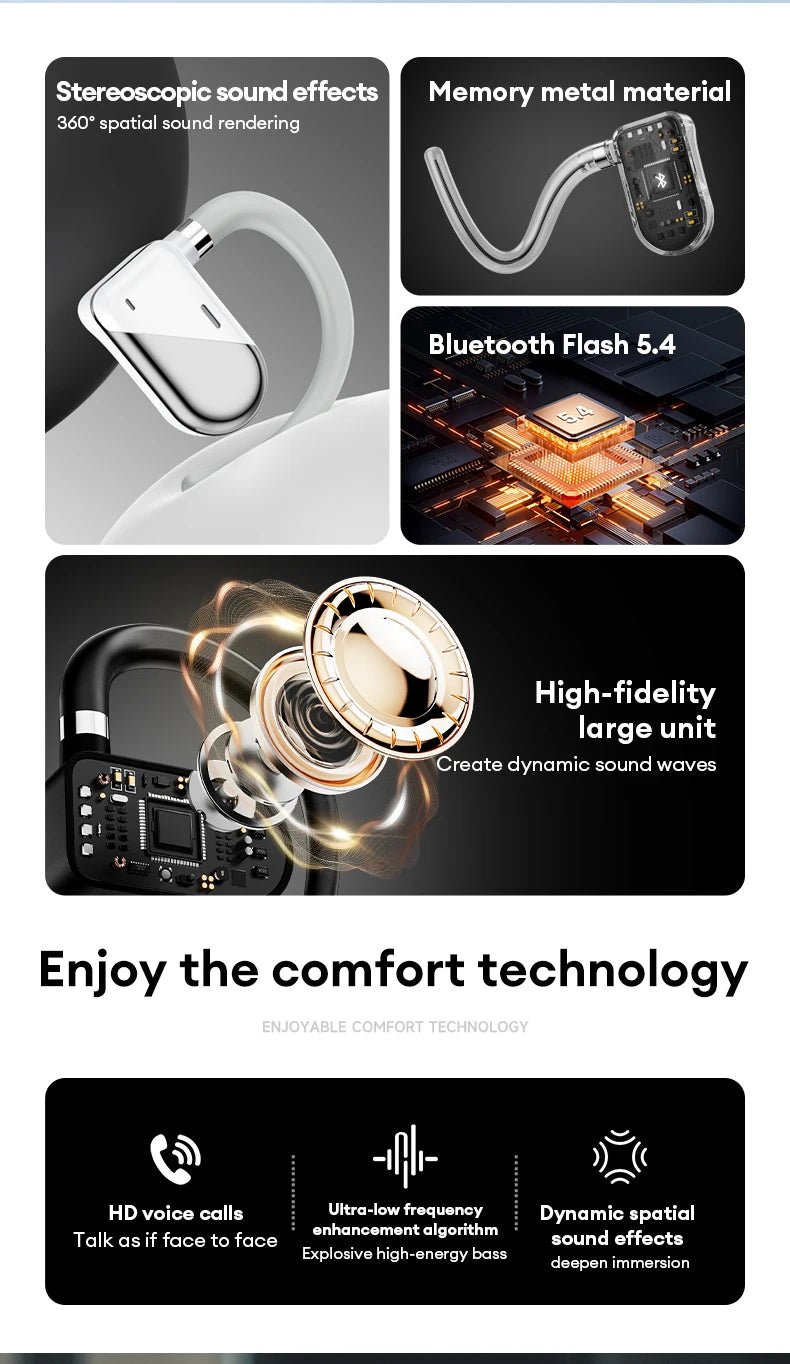 Lenovo XT68 Wireless With Mic Bone Conduction Earbuds - itzy bitsy