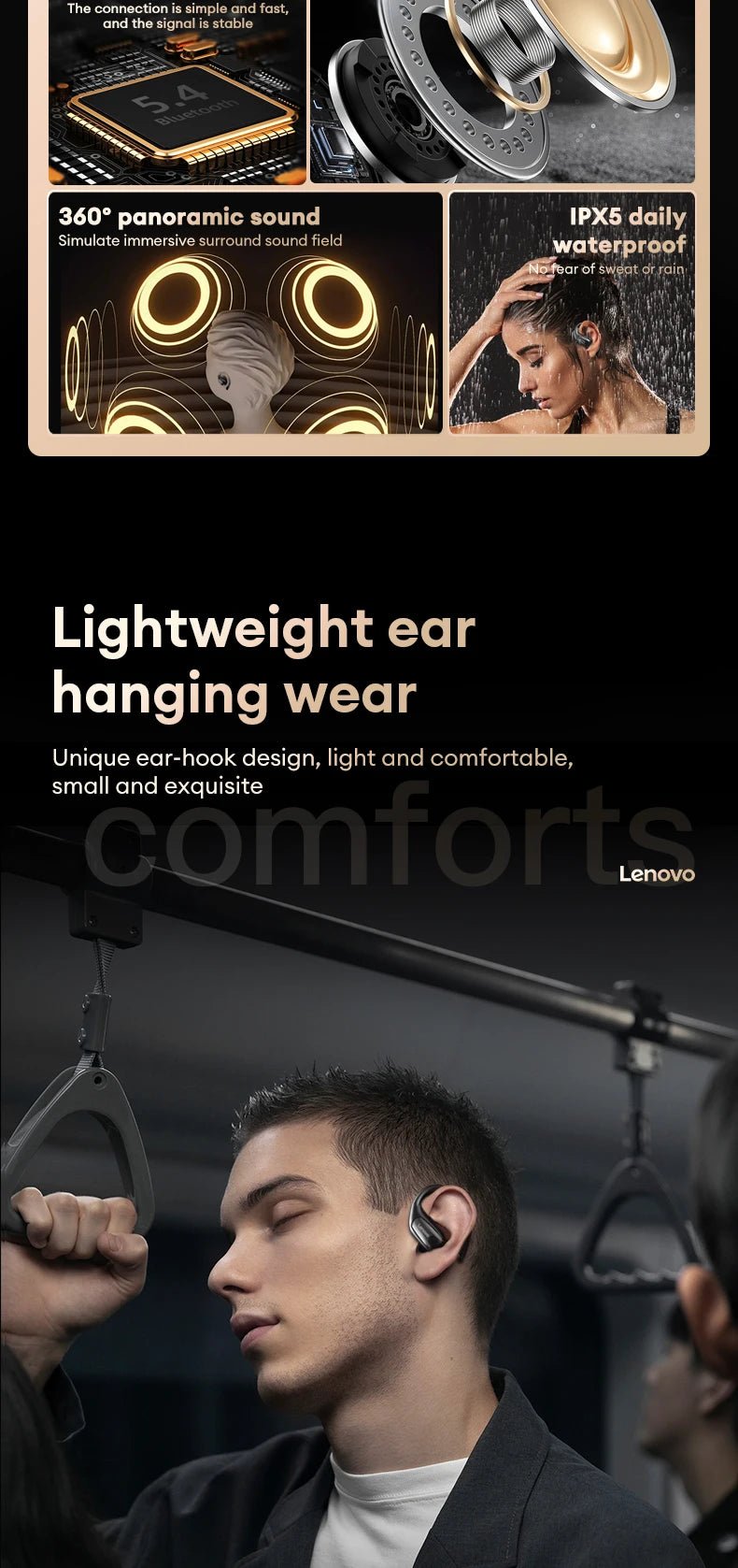 Lenovo XT80 LP75 EA305 TWS Wireless V5.4 Earbuds - itzy bitsy