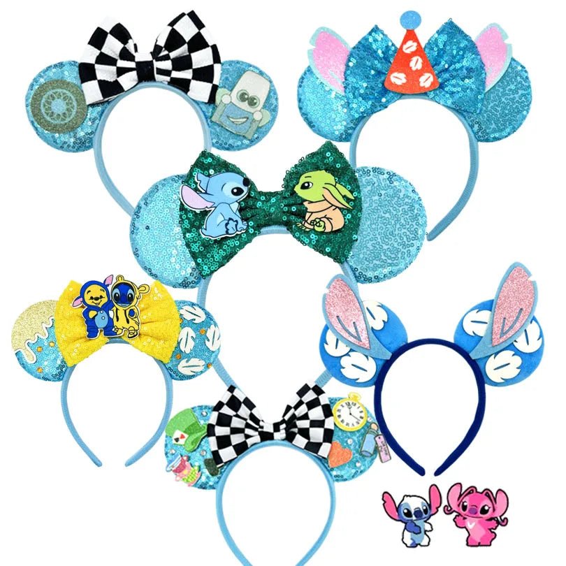 Lilo & Stitch Headbands Sequins Bow - Ear Headwear - itzy bitsy