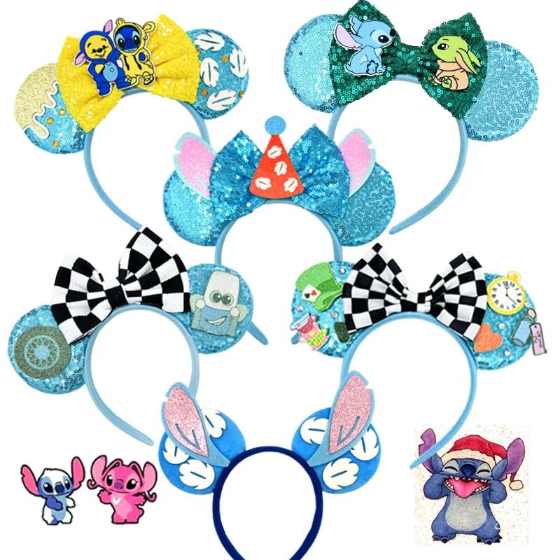 Lilo & Stitch Headbands Sequins Bow - Ear Headwear - itzy bitsy