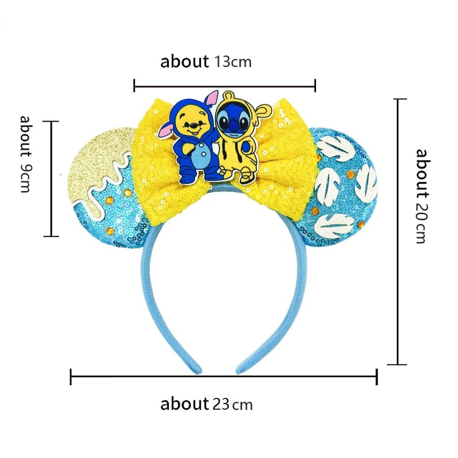 Lilo & Stitch Headbands Sequins Bow - Ear Headwear - itzy bitsy