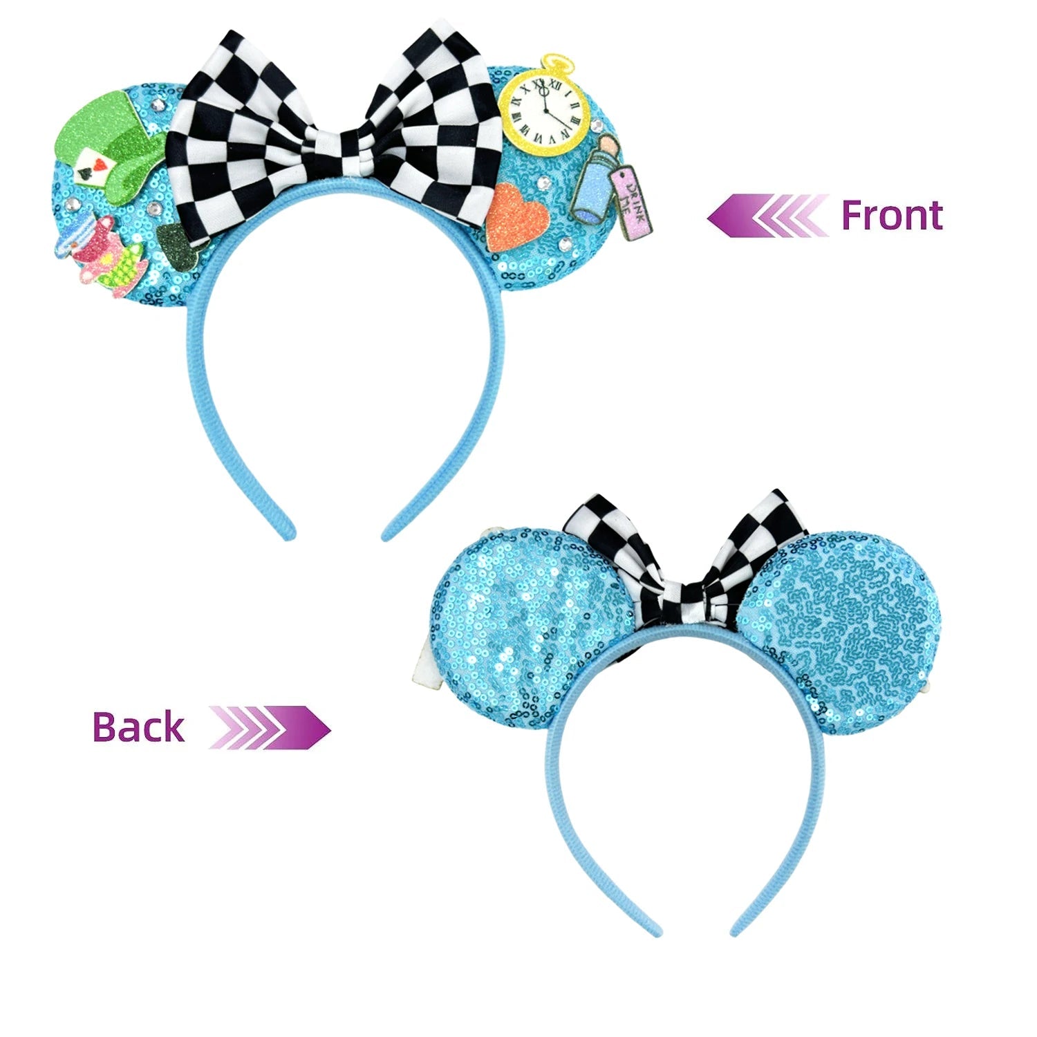 Lilo & Stitch Headbands Sequins Bow - Ear Headwear - itzy bitsy