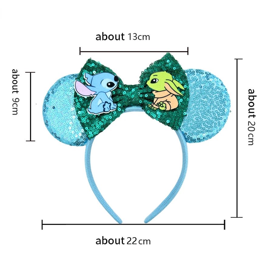 Lilo & Stitch Headbands Sequins Bow - Ear Headwear - itzy bitsy