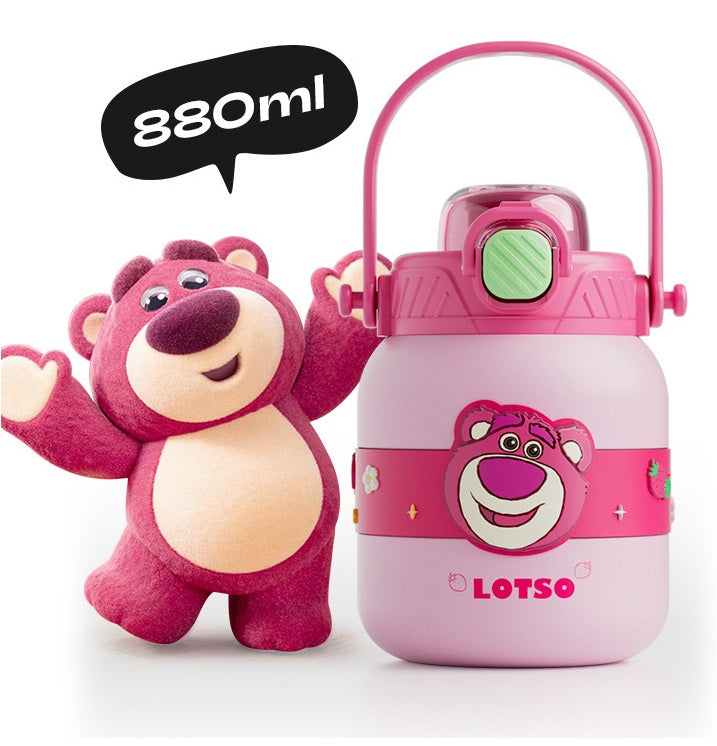 800ml Cute Cartoon 316 Stainless-Steel  Insulated Water Bottle