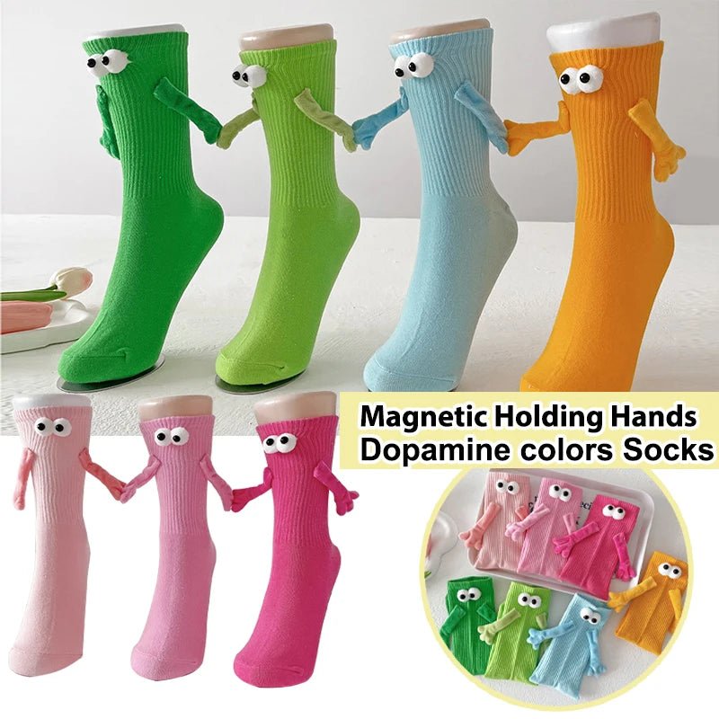 Magnetic Holding Hand Dopamine Funny Socks - itzy bitsy