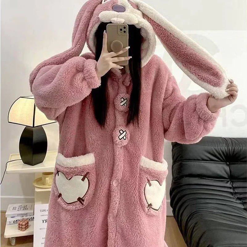 Mangle the Fox Coral Fleece Sleepwear Robe - itzy bitsy